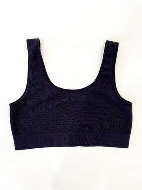 NWOT Charcoal Grey Ribbed Bamboo Bralette by C'est Moi Clothing Co. - Small